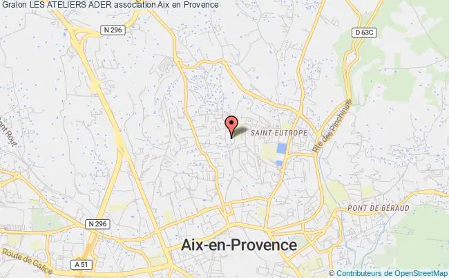 plan association Les Ateliers Ader Aix-en-Provence