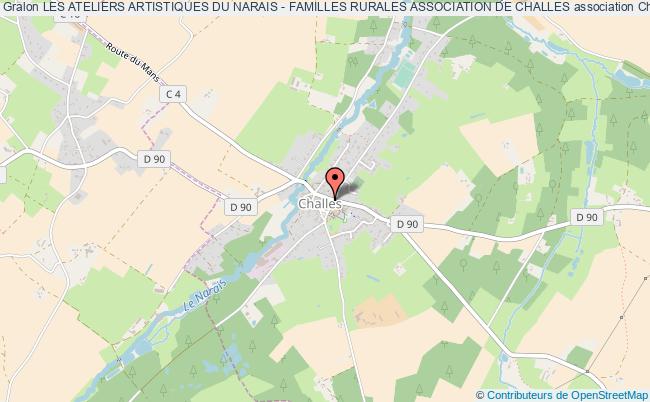 plan association Les Ateliers Artistiques Du Narais - Familles Rurales Association De Challes Challes