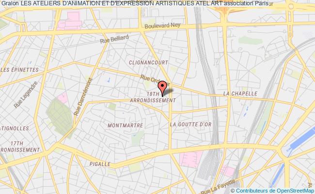 plan association Les Ateliers D'animation Et D'expression Artistiques Atel Art Paris