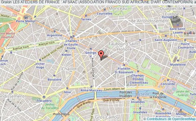 plan association Les Ateliers De France : Afsaac (association Franco Sud Africaine D'art Contemporain) Paris