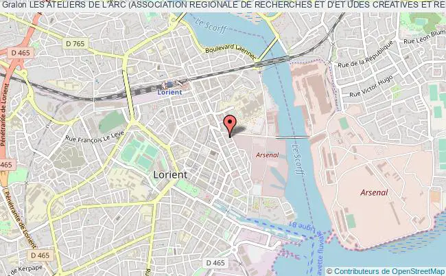 plan association Les Ateliers De L'arc (association Regionale De Recherches Et D'et Udes Creatives Et Relationnelles) Lorient