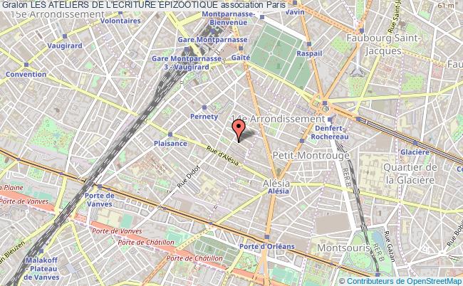 plan association Les Ateliers De L'ecriture Epizootique Paris