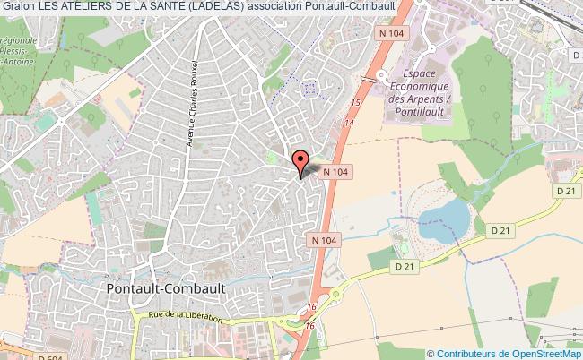 plan association Les Ateliers De La Sante (ladelas) Pontault-Combault