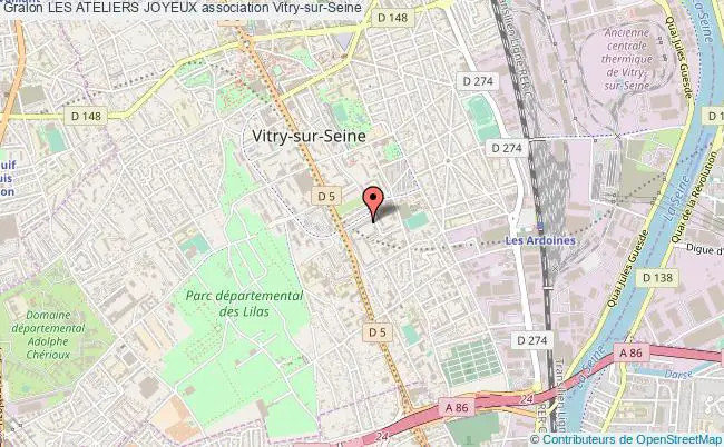 plan association Les Ateliers Joyeux Vitry-sur-Seine