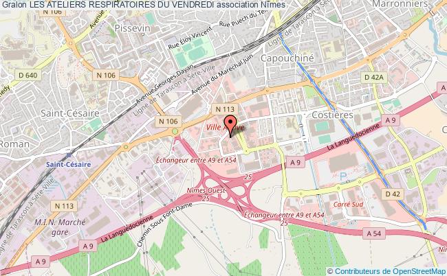 plan association Les Ateliers Respiratoires Du Vendredi Nîmes