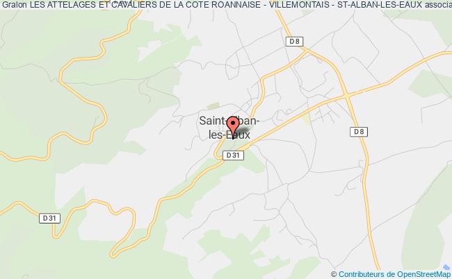 plan association Les Attelages Et Cavaliers De La Cote Roannaise - Villemontais - St-alban-les-eaux Saint-Alban-les-Eaux