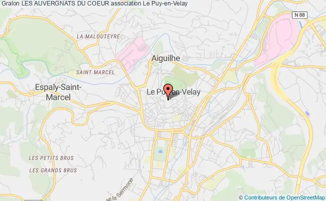 plan association Les Auvergnats Du Coeur Puy-en-Velay