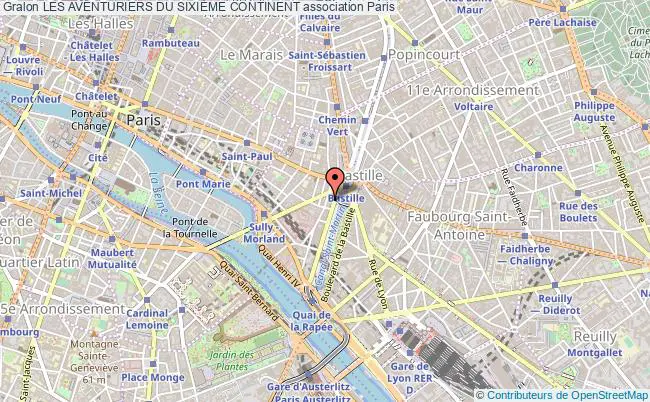 plan association Les Aventuriers Du SixiÈme Continent Paris