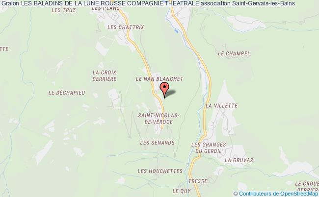 plan association Les Baladins De La Lune Rousse Compagnie Theatrale Saint-Gervais-les-Bains