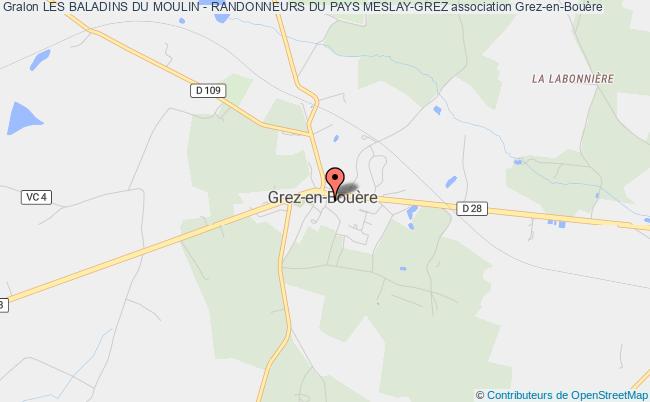 plan association Les Baladins Du Moulin - Randonneurs Du Pays Meslay-grez Grez-en-Bouère