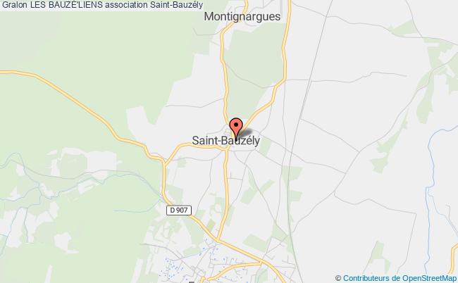 plan association Les BauzÉ'liens Saint-Bauzély