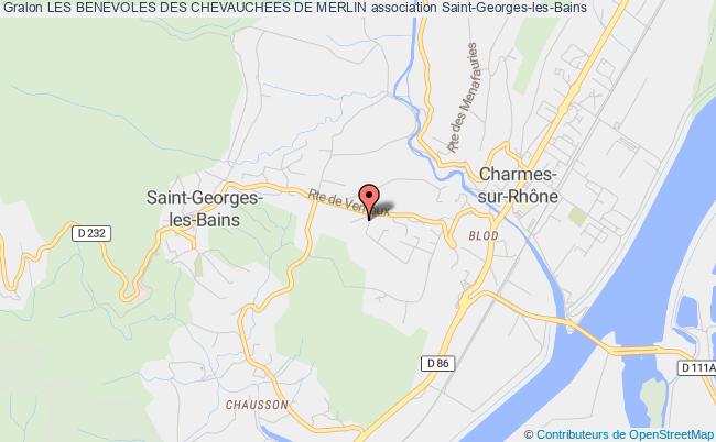 plan association Les Benevoles Des Chevauchees De Merlin Saint-Georges-les-Bains