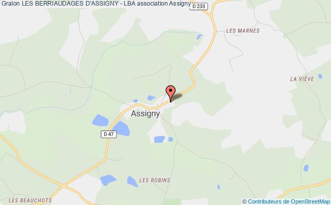 plan association Les Berriaudages D'assigny - Lba Assigny