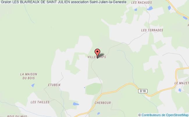 plan association Les Blaireaux De Saint Julien Saint-Julien-la-Geneste