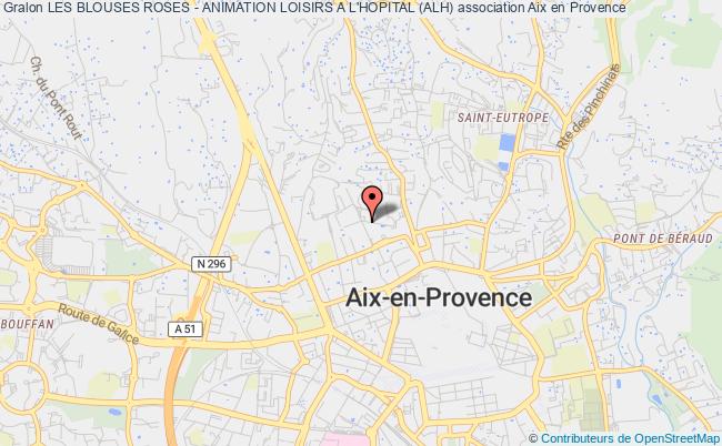 plan association Les Blouses Roses - Animation Loisirs A L'hopital (alh) Aix-en-Provence