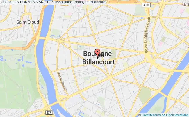 plan association Les Bonnes ManiÈres Boulogne-Billancourt