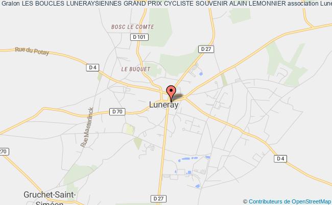 plan association Les Boucles Luneraysiennes Grand Prix Cycliste Souvenir Alain Lemonnier Luneray