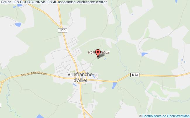 plan association Les Bourbonnais En 4l Villefranche-d'Allier