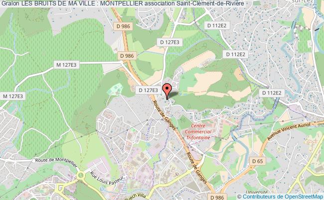 plan association Les Bruits De Ma Ville : Montpellier Saint-Clément-de-Rivière