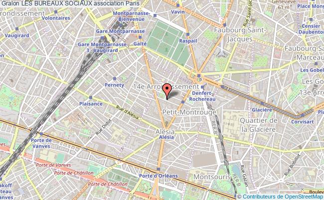 plan association Les Bureaux Sociaux Paris 14e