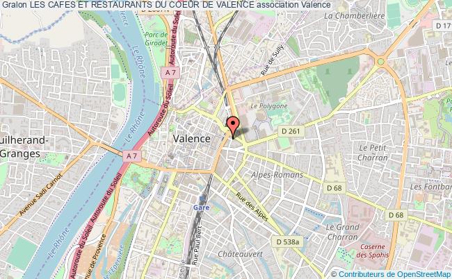 plan association Les Cafes Et Restaurants Du Coeur De Valence Valence