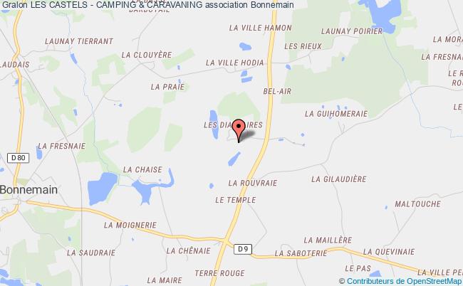 plan association Les Castels - Camping & Caravaning Bonnemain