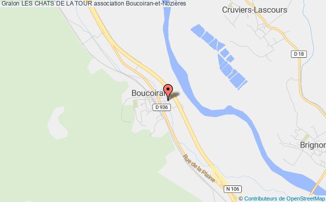 plan association Les Chats De La Tour Boucoiran-et-Nozières