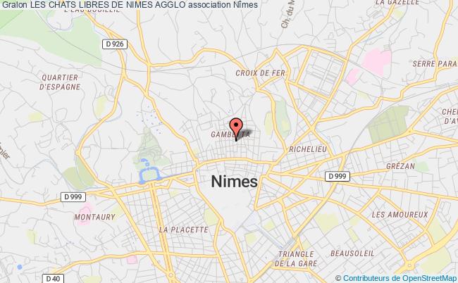 plan association Les Chats Libres De Nimes Agglo Nîmes