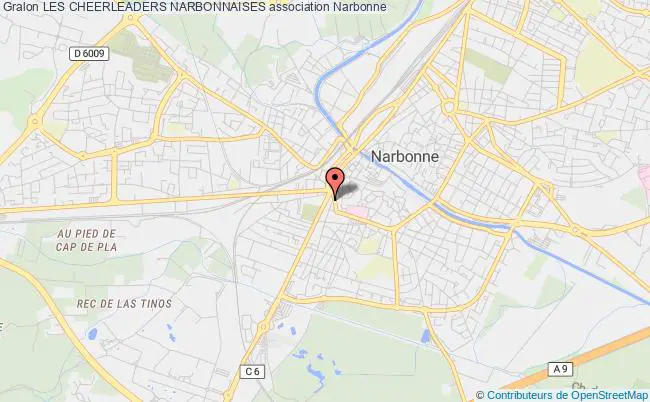 plan association Les Cheerleaders Narbonnaises Narbonne
