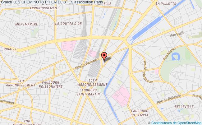 plan association Les Cheminots Philatelistes Paris