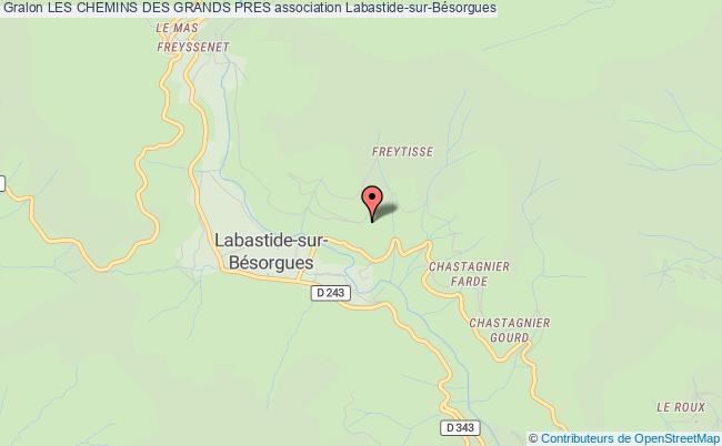 plan association Les Chemins Des Grands Pres Labastide-sur-Bésorgues