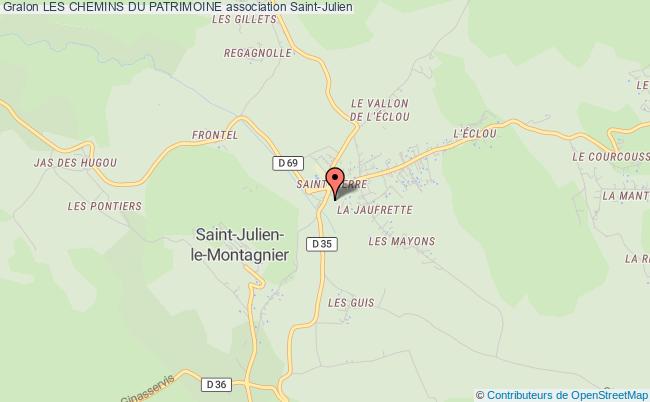 plan association Les Chemins Du Patrimoine Saint-Julien