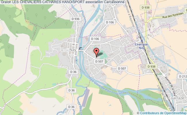 plan association Les Chevaliers Cathares Handisport Carcassonne