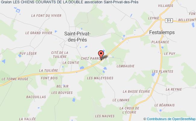 plan association Les Chiens Courants De La Double Saint-Privat-des-Prés