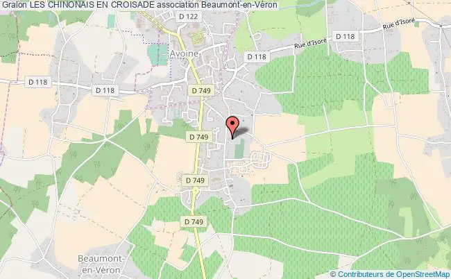 plan association Les Chinonais En Croisade Beaumont-en-Véron