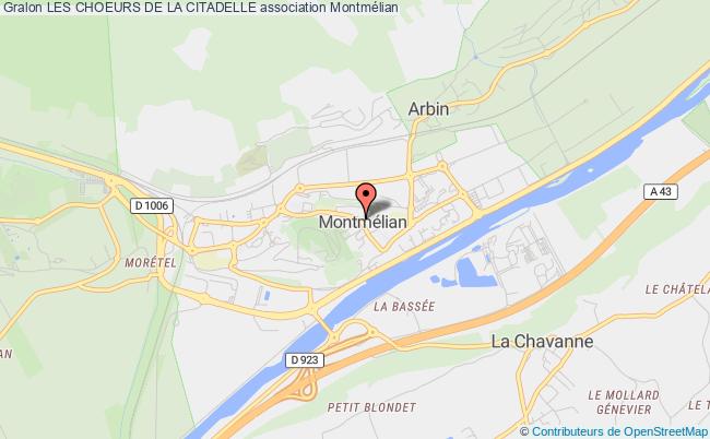 plan association Les Choeurs De La Citadelle Montmélian