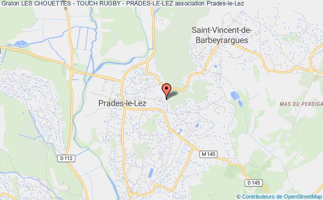 plan association Les Chouettes - Touch Rugby - Prades-le-lez Prades-le-Lez
