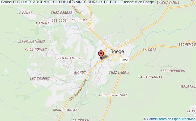 LES CIMES ARGENTEES CLUB DES AINES RURAUX DE BOEGE