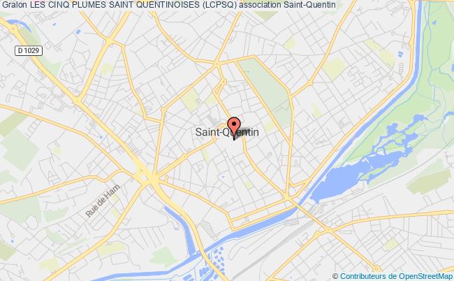 plan association Les Cinq Plumes Saint Quentinoises (lcpsq) Saint-Quentin