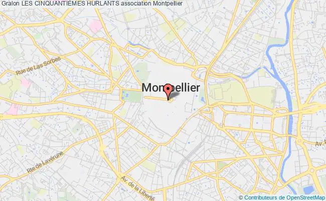 plan association Les CinquantiÈmes Hurlants Montpellier