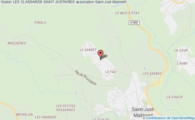 plan association Les Classards Saint-justaires Saint-Just-Malmont