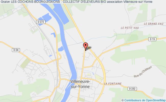 plan association Les Cochons Bourguignons : Collectif D'Éleveurs Bio Villeneuve-sur-Yonne
