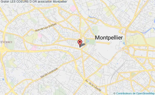 plan association Les Coeurs D Or Montpellier