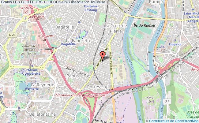 plan association Les Coiffeurs Toulousains Toulouse