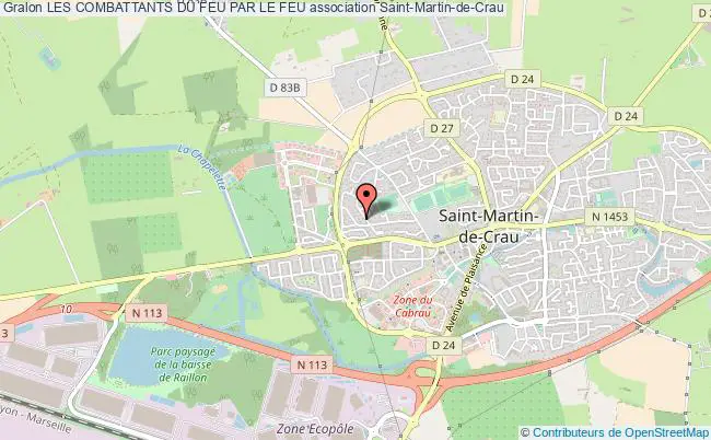 plan association Les Combattants Du Feu Par Le Feu Saint-Martin-de-Crau