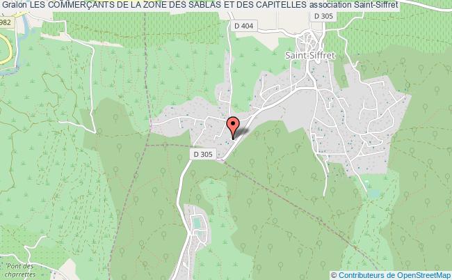 plan association Les CommerÇants De La Zone Des Sablas Et Des Capitelles Saint-Siffret