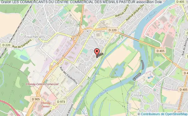 plan association Les Commercants Du Centre Commercial Des Mesnils Pasteur Dole