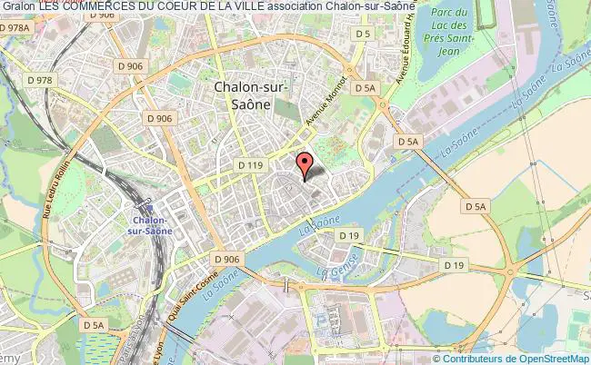 plan association Les Commerces Du Coeur De La Ville Chalon-sur-Saône