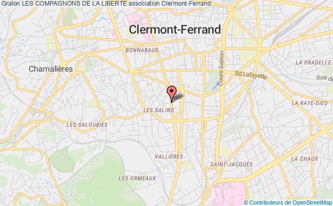 plan association Les Compagnons De La Liberte Clermont-Ferrand