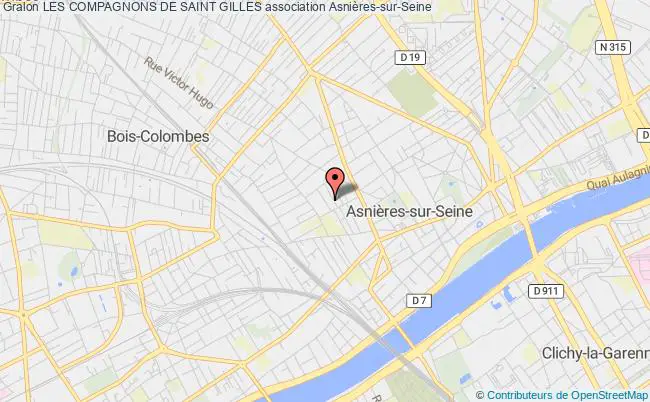 plan association Les Compagnons De Saint Gilles Asnières-sur-Seine
